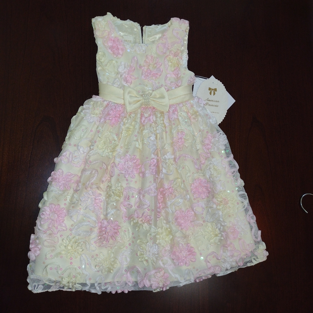 América Princess Yellow TODDLER Girl DRESS